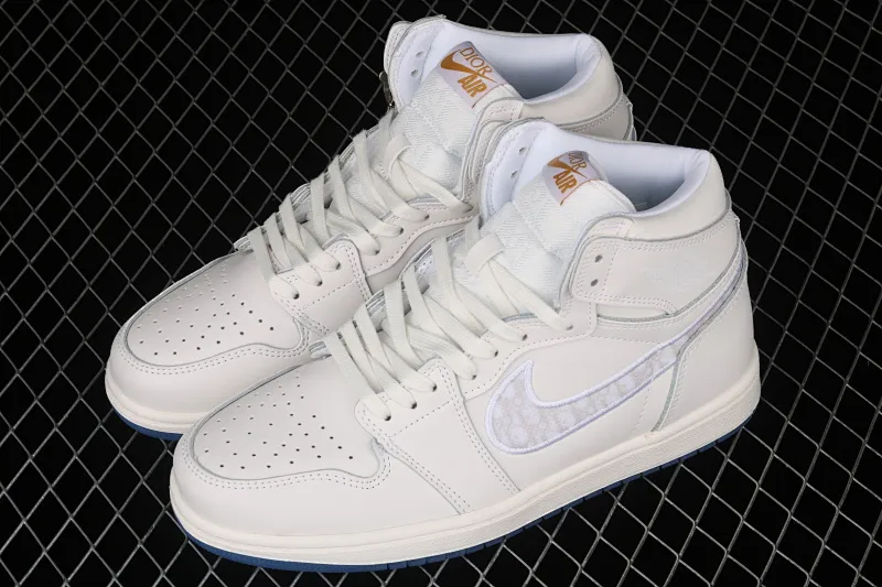 All categories Air Jordan Jordan series basketball shoes Air Jordan 1 High Z version Dr x Air Jordan 1 High AJ1 Joe 1 Dior joint all white high top CN8607-012